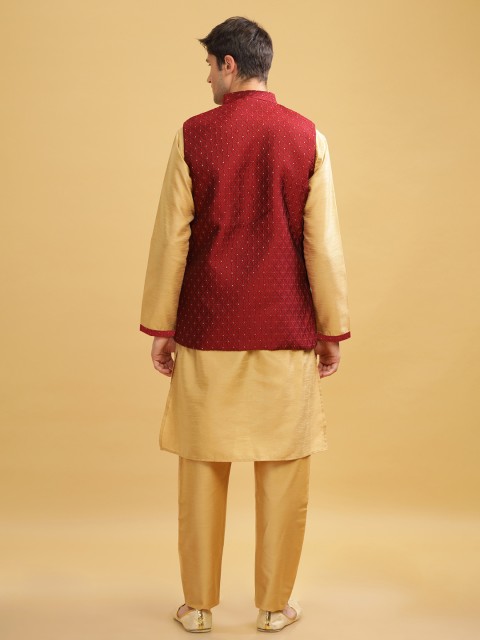 Anouk Men Embroidered Nehru Jacket - Image 6