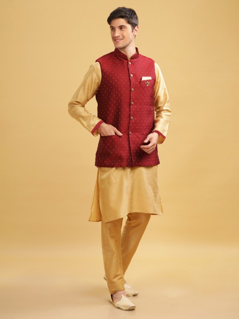 Anouk Men Embroidered Nehru Jacket - Image 3