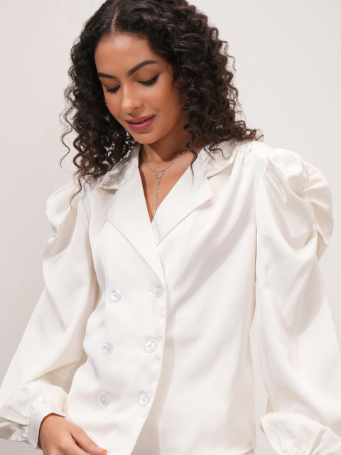 ESPYR By Tokyo Talkies Notched Lapel Double Breasted Blazer - Image 3