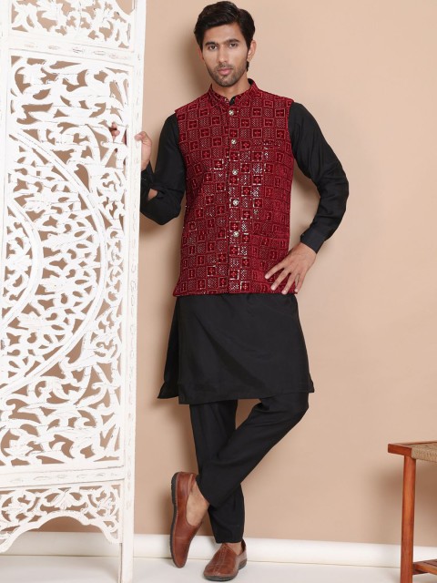 Anouk Embroidered Nehru Jacket - Image 5