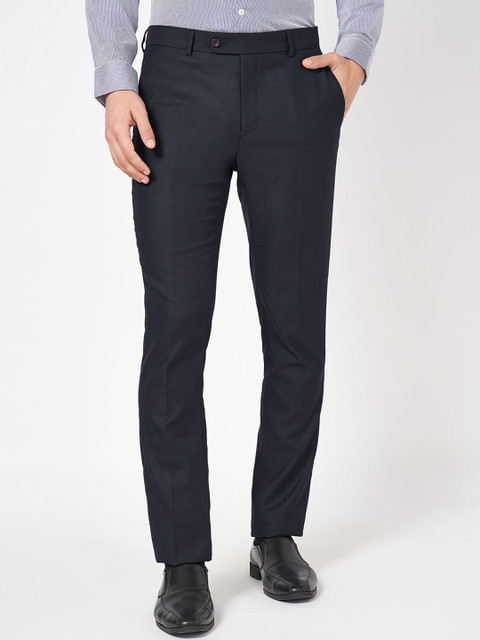 Home niche-market02 45 BYFORD by Pantaloons Men Solid Mid-Rise Slim Fit Formal Trousers
