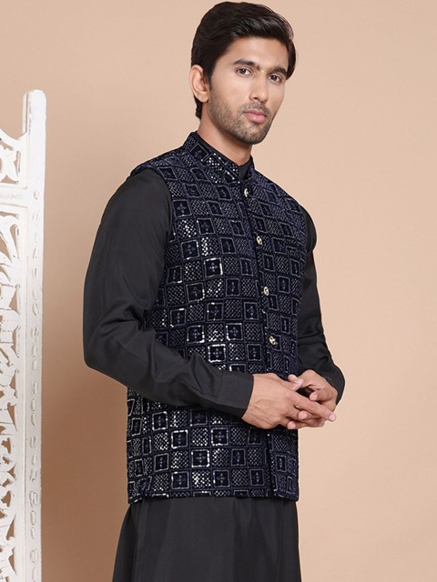 Anouk Embroidered Nehru Jacket - Image 5