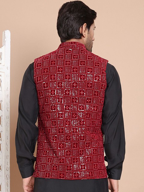 Anouk Embroidered Nehru Jacket - Image 4