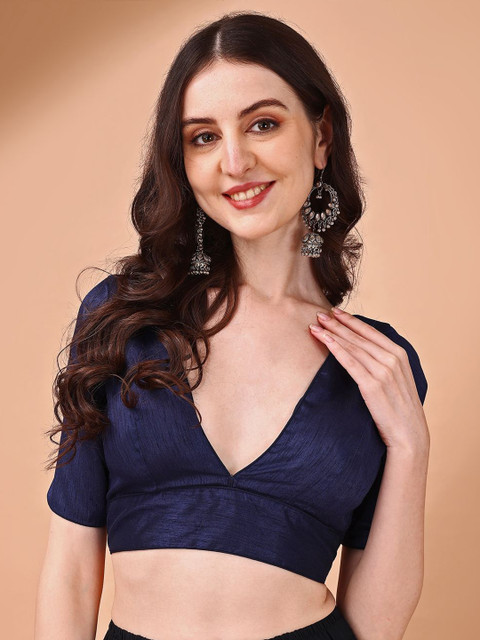 Tikhi Imli V-Neck Short Sleeves Saree Blouse