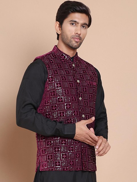 Anouk Embroidered Nehru Jacket - Image 3