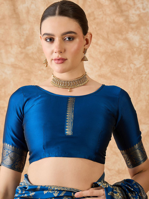 Sangria Woven Design Banarasi Saree With Blouse - Image 7