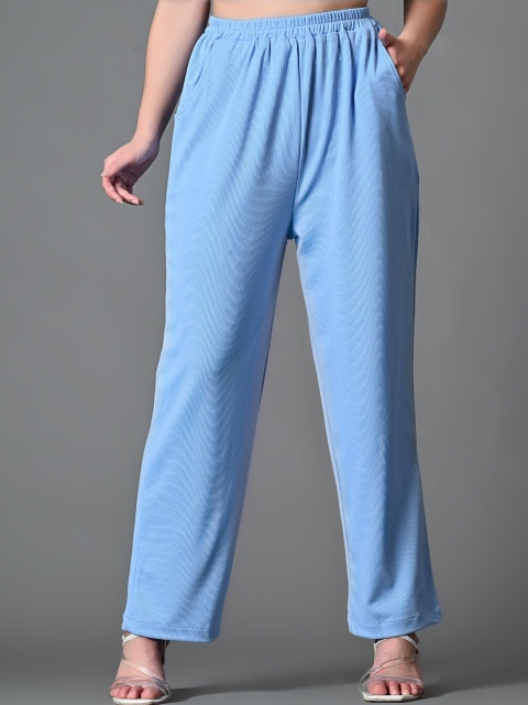 The Roadster Lifestyle Co High-Rise Loose Fit Wide Leg Trousers