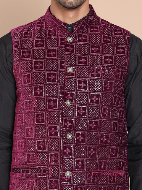 Anouk Embroidered Nehru Jacket - Image 2