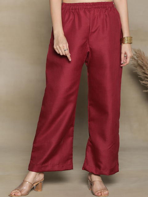 LetsDressUp Women Cotton Flared Palazzos