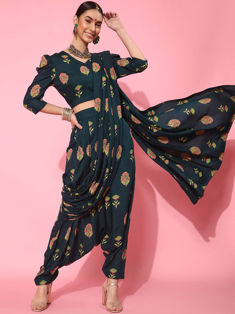 indo street Printed Top With Trouser Co-Ords