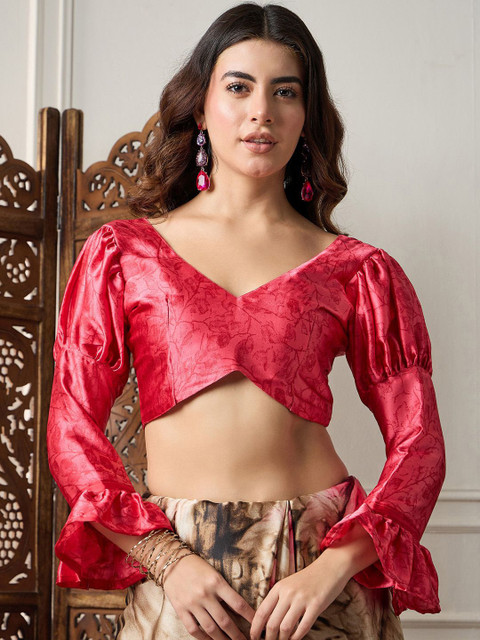 Sangria Printed Saree With Blouse Piece - Image 7