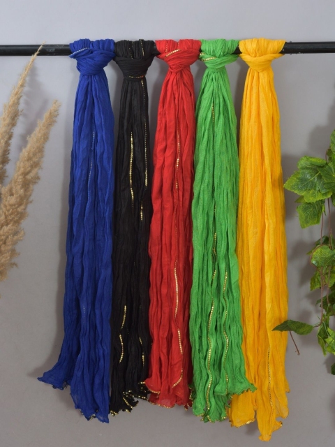 LA FEMINAE Pack of 5 Pure Cotton Dupattas - Image 7