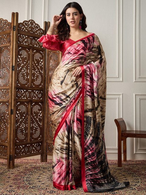 Sangria Printed Saree With Blouse Piece - Image 5