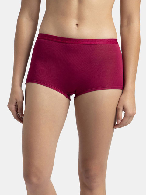 Jockey Full Coverage Micro Modal Elastane Boy Shorts with StayFresh Treatment-1810