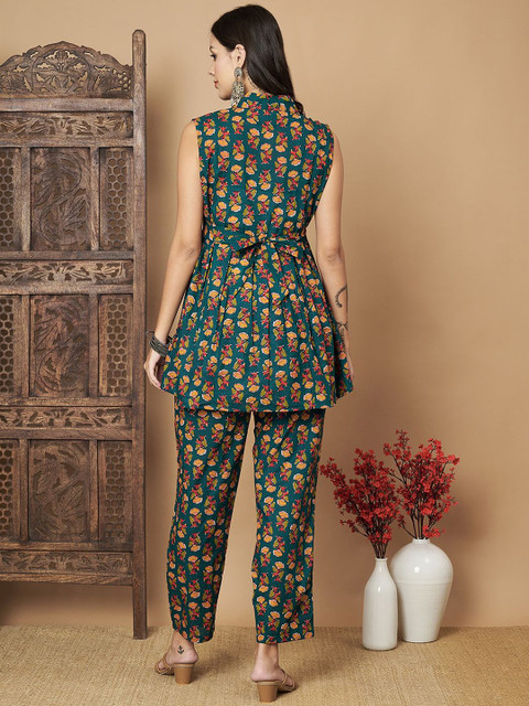 KALINI Printed Pure Cotton Tunic With Trouser - Image 5