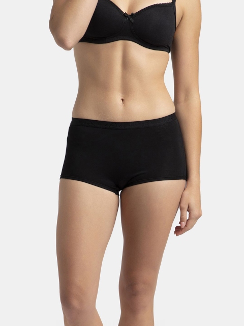 Jockey Full Coverage Micro Modal Elastane Boy Shorts with StayFresh Treatment-1810