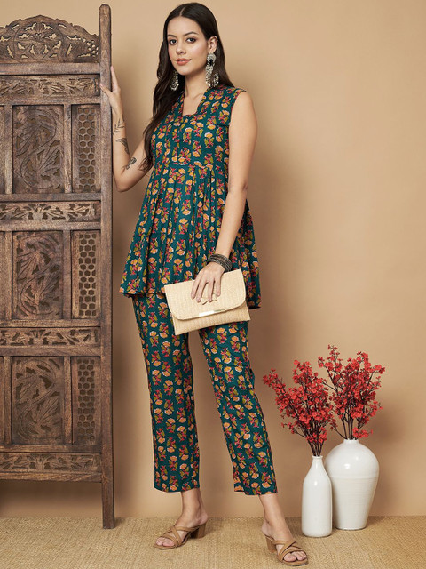 KALINI Printed Pure Cotton Tunic With Trouser - Image 6