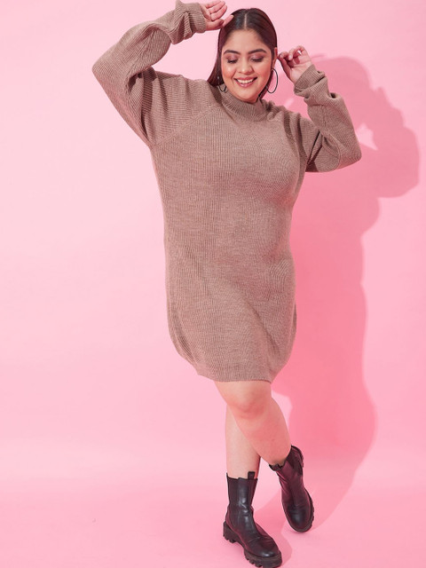 CURVY STREET Women Plus Size Midi Dress