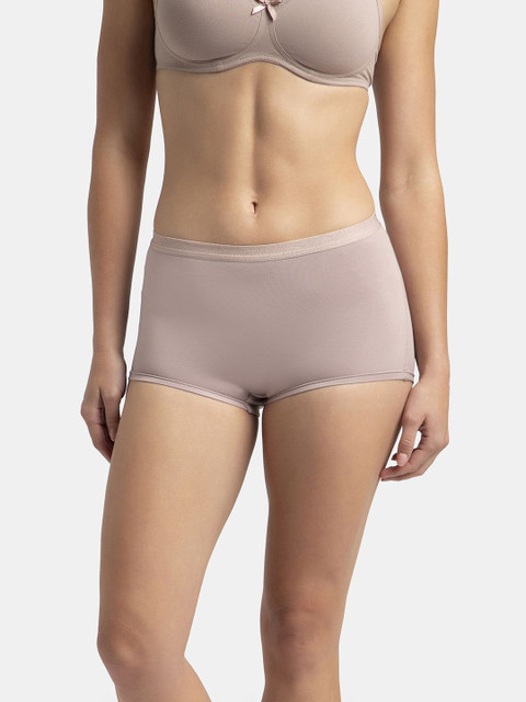 Jockey Full Coverage Micro Modal Elastane Boy Shorts with StayFresh Treatment-1810