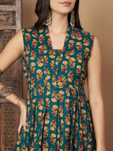 KALINI Printed Pure Cotton Tunic With Trouser - Image 2