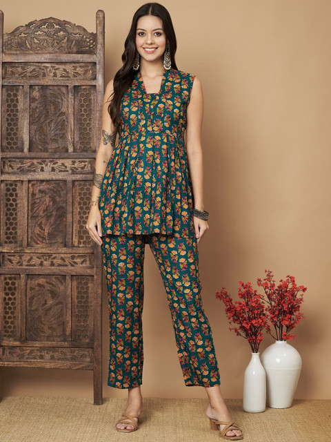 KALINI Printed Pure Cotton Tunic With Trouser