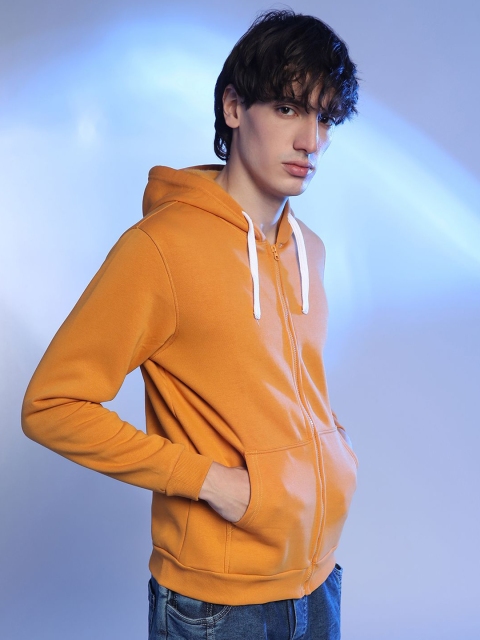 Campus Sutra Men Solid Hooded Sweatshirt - Image 3