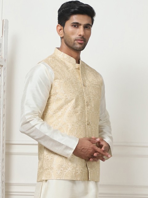 Anouk Woven Design Nehru Jacket - Image 4
