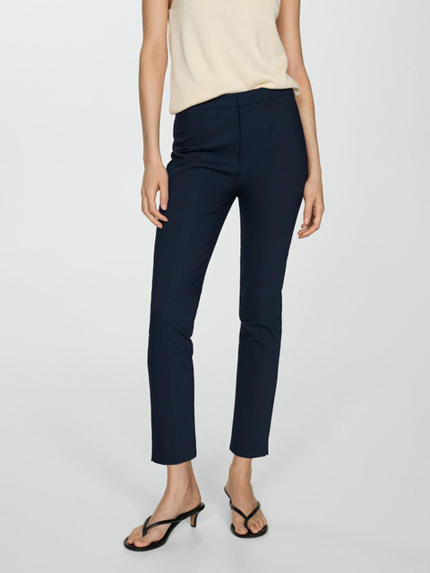 MANGO Women Low-Rise Fit Regular Fit Trousers