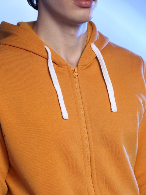 Campus Sutra Men Solid Hooded Sweatshirt - Image 2