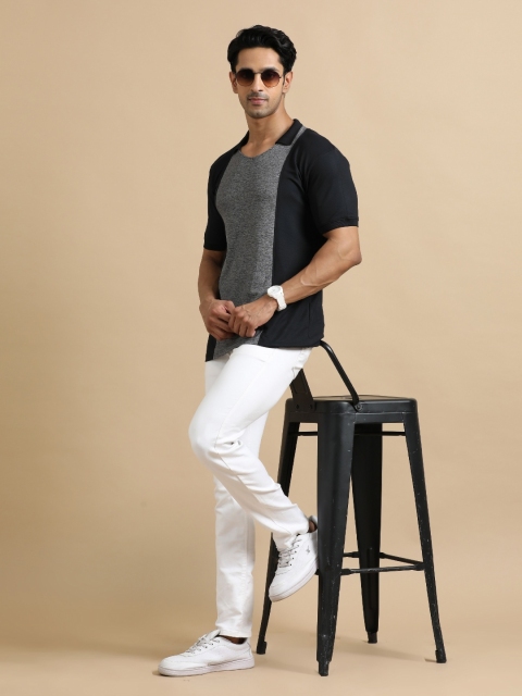 ECOLINE Clothing Men Antimicrobial Colourblocked Polo Collar T-shirt - Image 5