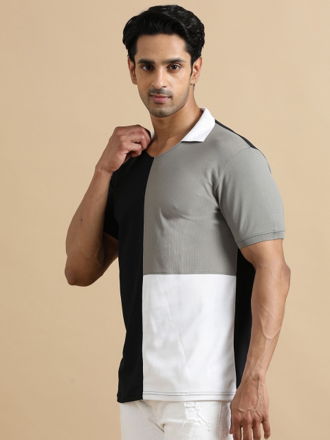 ECOLINE Clothing Men Antimicrobial Colourblocked Polo Collar T-shirt - Image 3