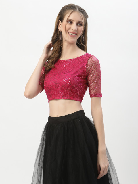 studio rasa Women Embroidered Crop Top - Image 3