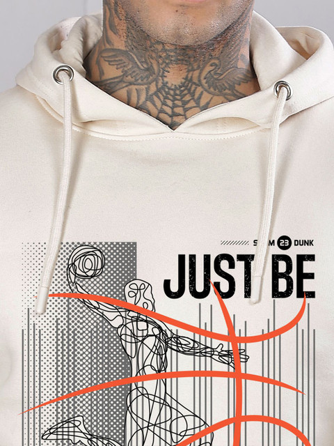 ADRO Men Printed Hooded Pullover Sweatshirt - Image 2