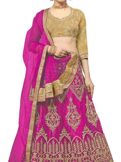 Maroosh Embroidered Thread Work Semi-Stitched Lehenga & Unstitched Blouse With Dupatta - Image 2