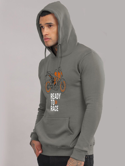 ADRO Men Printed Hooded Pure Cotton Sweatshirt - Image 3
