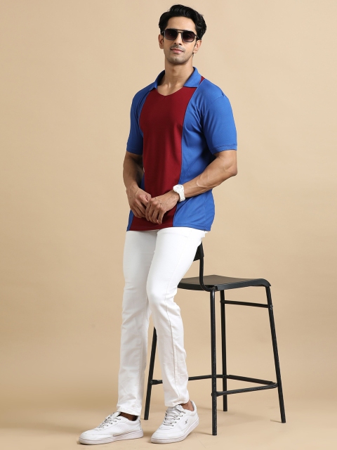 ECOLINE Clothing Men Antimicrobial Colourblocked Polo Collar T-shirt - Image 5