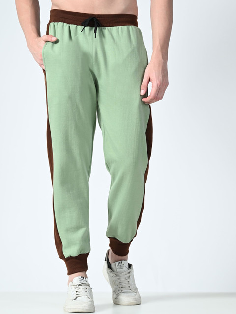 BAESD Men Colourblocked Relaxed-Fit Joggers