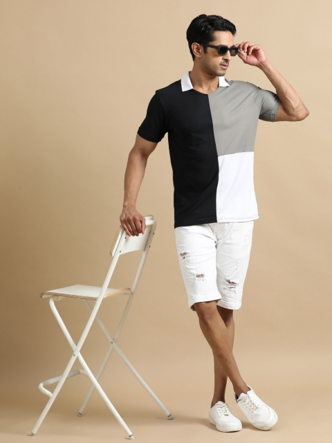 ECOLINE Clothing Men Antimicrobial Colourblocked Polo Collar T-shirt - Image 5