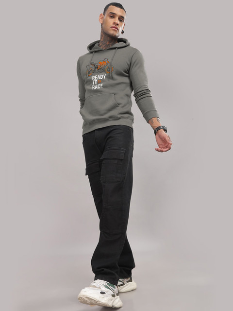 ADRO Men Printed Hooded Pure Cotton Sweatshirt - Image 5