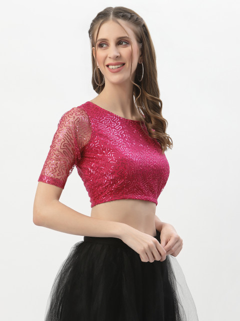 studio rasa Women Embroidered Crop Top - Image 4