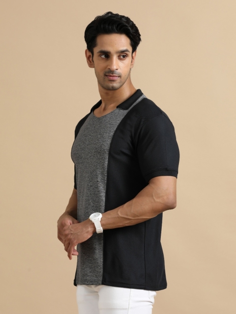 ECOLINE Clothing Men Antimicrobial Colourblocked Polo Collar T-shirt - Image 3
