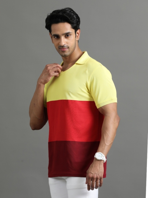 ECOLINE Clothing Men Antimicrobial Colourblocked Polo Collar T-shirt - Image 3