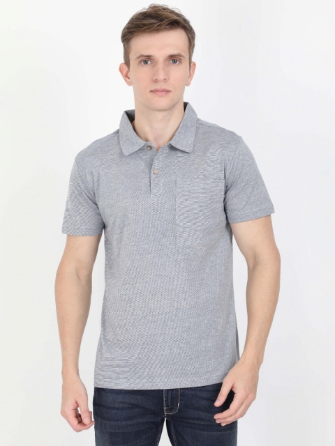 ECOLINE Clothing Men Antimicrobial Solid Polo Collar Cotton T-shirt