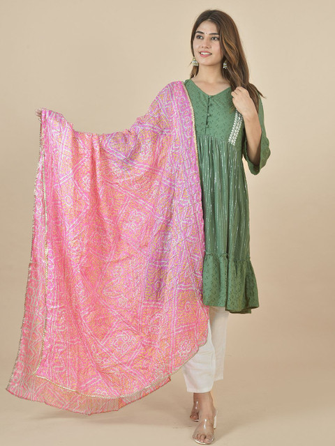LA FEMINAE Printed Bandhani Dupatta