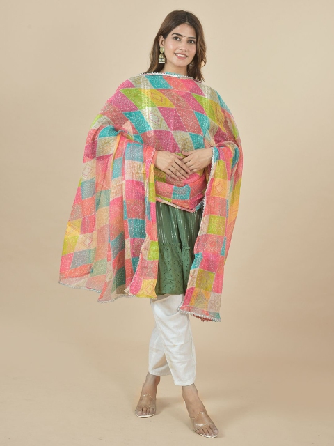 LA FEMINAE Leheriya Printed Dupatta - Image 3