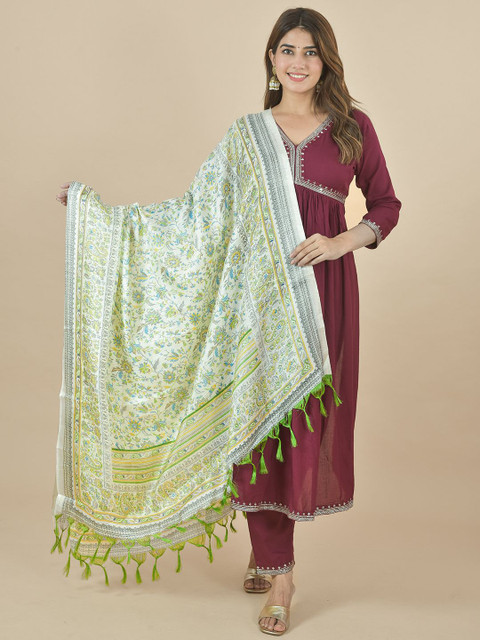 LA FEMINAE Ethnic Motifs Printed Kalamkari Dupatta