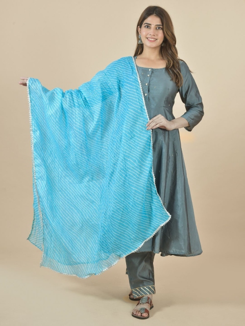 LA FEMINAE Leheriya Printed Kota Doriya Cotton Dupatta