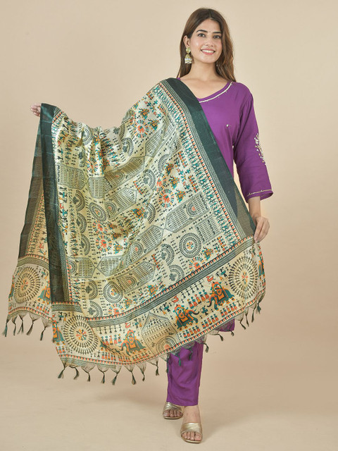 LA FEMINAE Ethnic Motifs Printed Dupatta