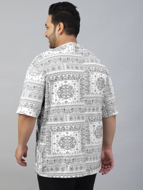 VEIRDO Men Paisley Printed Round Neck Pure Cotton Oversized Plus Size T-shirt - Image 5