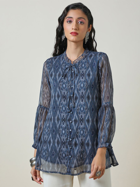 Soch Women Printed Tie - Up Tunic